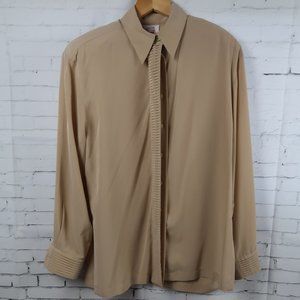 MONDI VINTAGE LONG SLEEVED TAN BLOUSE 34